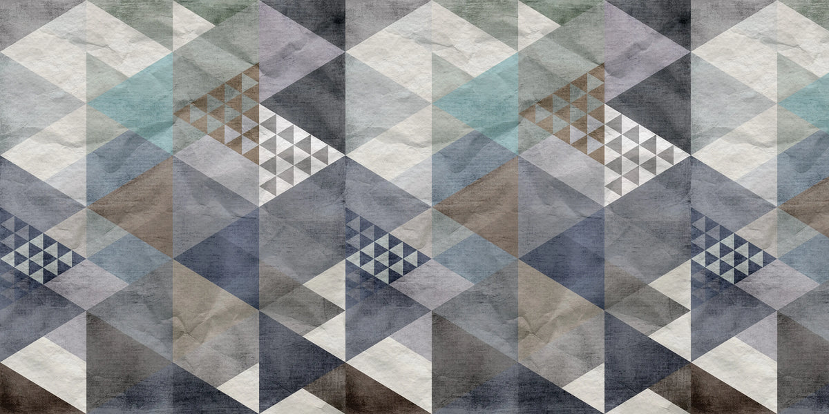 Quadrangle, Blue Mural Wallpaper - pure wallpaper artwork
