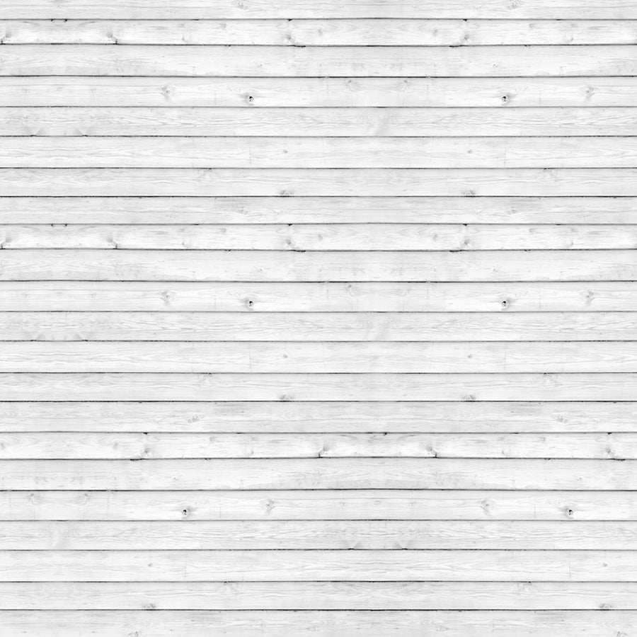 Horizontal Boards, White Mural Wallpaper