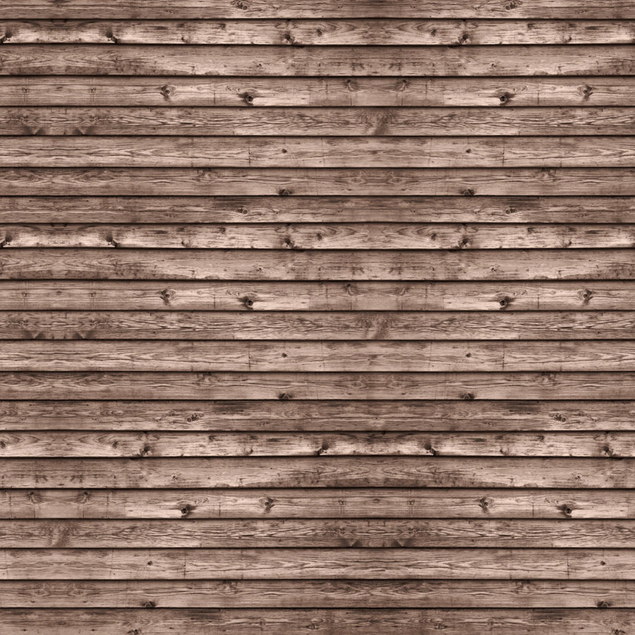 Horizontal Boards, Brown Mural Wallpaper