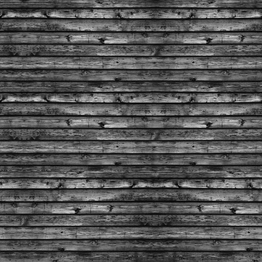 Horizontal Boards, Black Mural Wallpaper