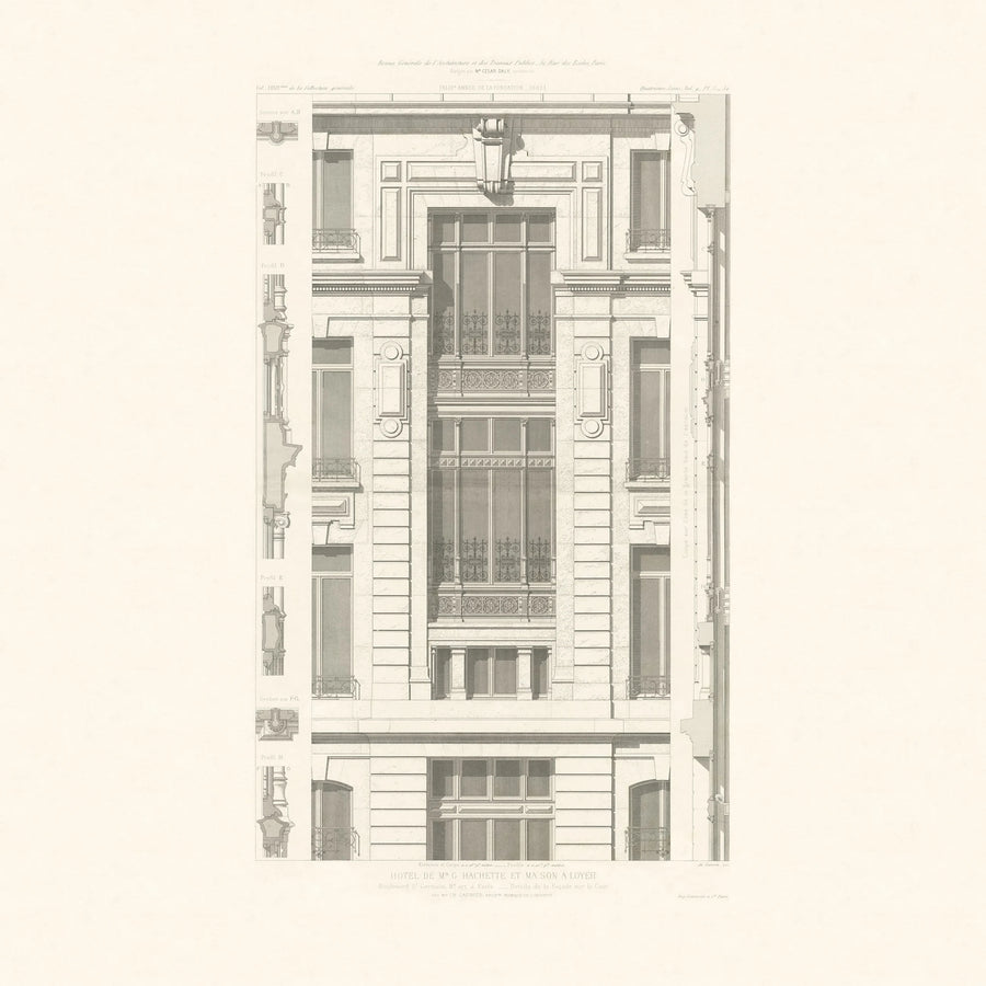 Hotel Hachette, Vintage Mural Wallpaper