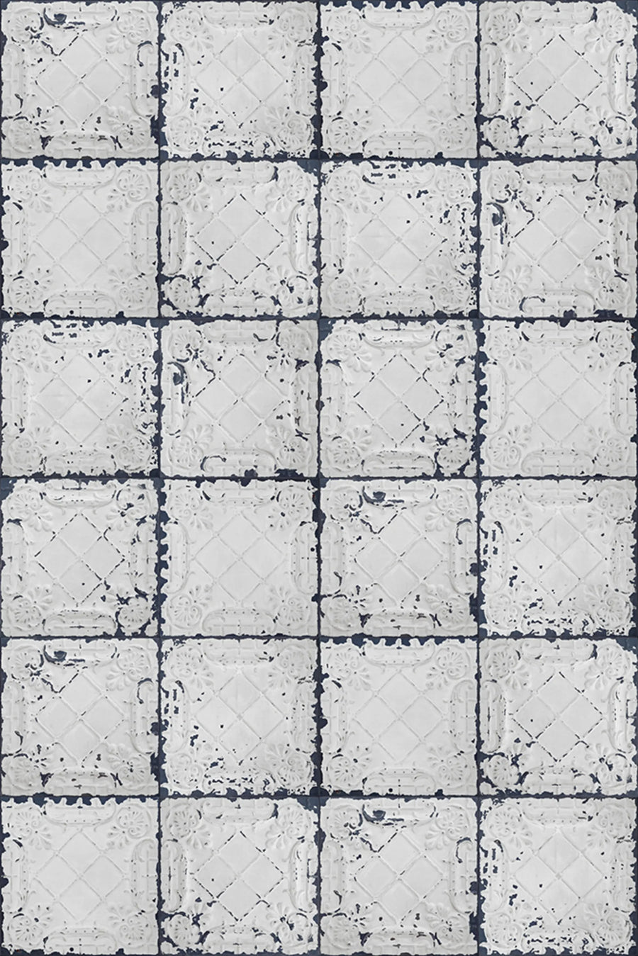 Tin Plates, Nebraska, White Mural Wallpaper