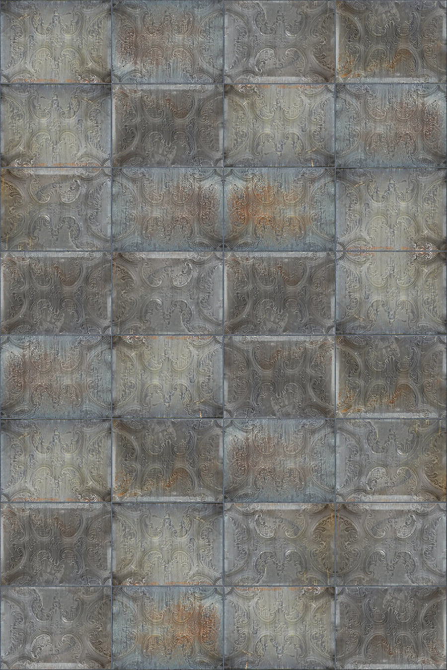 Tin Plates, Black Mural Wallpaper