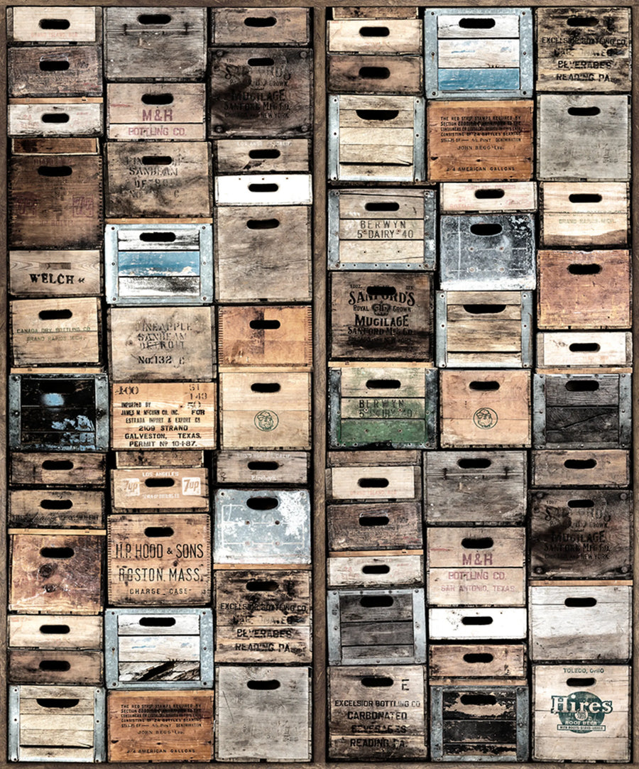 Industriel Urban Farm L.A., Vintage Mural Wallpaper
