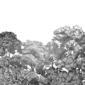 Bellewood, Black Toile Mural Wallpaper - pure wallpaper artwork