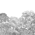 Bellewood, Gray Toile Mural Wallpaper - pure wallpaper artwork