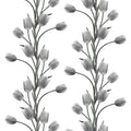 La Vie En Tulipe, White Mural Wallpaper - pure wallpaper artwork