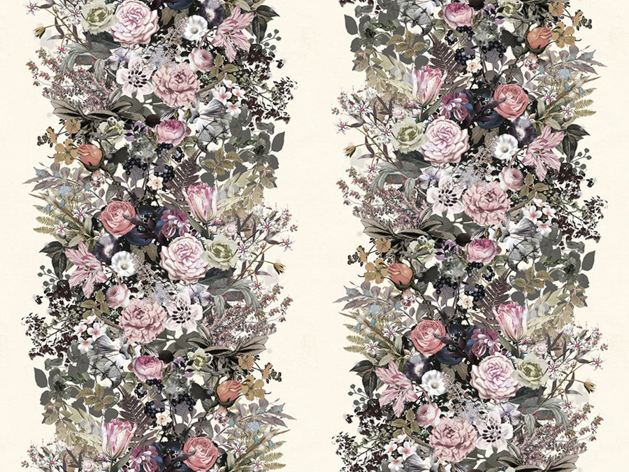 Flowerbed, Vintage Mural Wallpaper