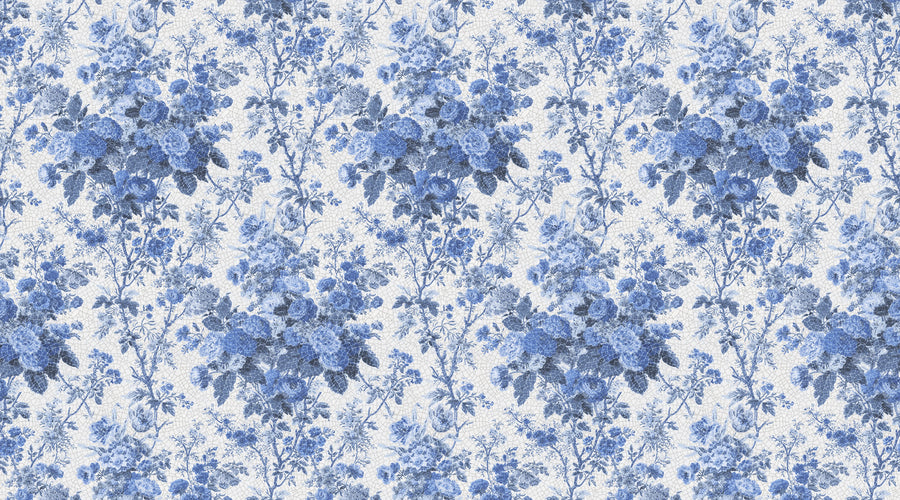 Porcelain, Blue Mural Wallpaper