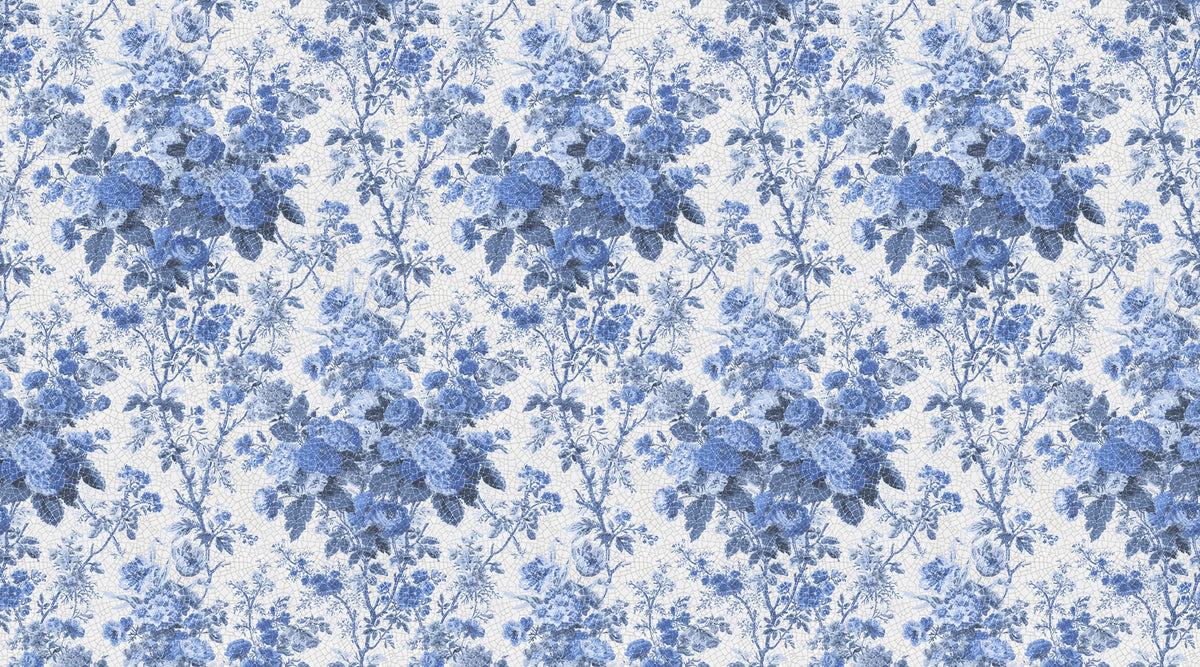 Porcelain, Blue Mural Wallpaper - pure wallpaper artwork