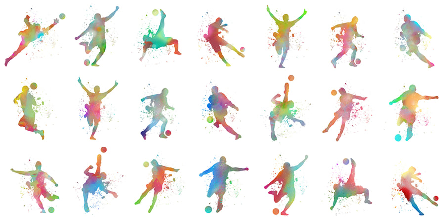 Footboll, Color Mural Wallpaper