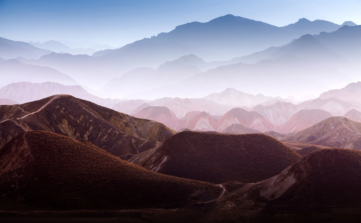 Gradient Mountains Mural Wallpaper - pure wallpaper artwork