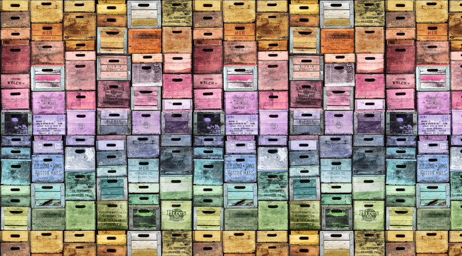 Color Boxes Mural Wallpaper