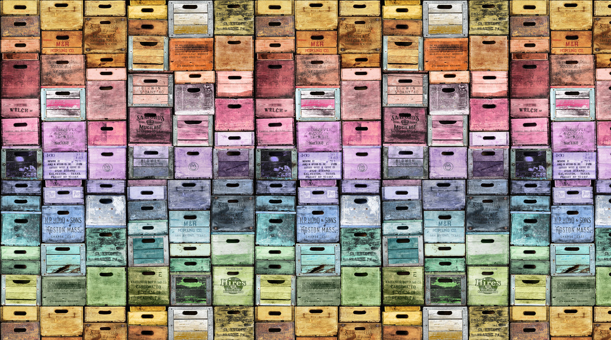 Color Boxes Mural Wallpaper - pure wallpaper artwork