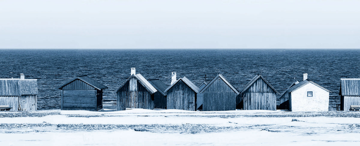 Boathouse Blues Mural Wallpaper - pure wallpaper artwork