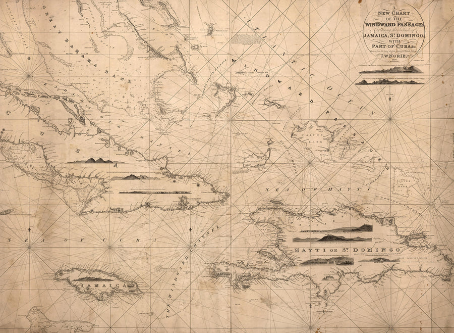 Navigation Lines Mural Wallpaper