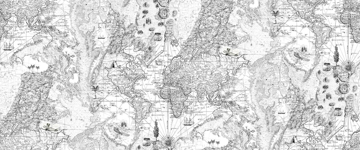 Treasure Hunt, Black and White Mural Wallpaper - pure wallpaper artwork