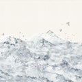 Paper Mountains, Blue Mural Wallpaper - pure wallpaper artwork