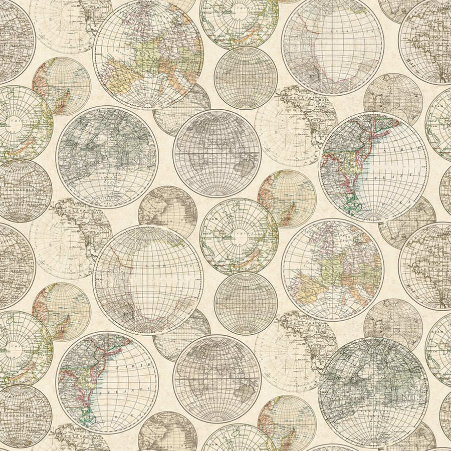 Globes Gathering Mural Wallpaper