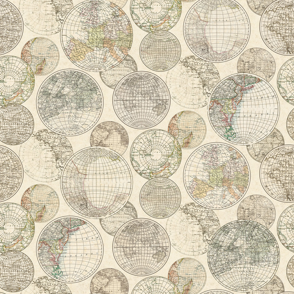 Globes Gathering Mural Wallpaper - pure wallpaper artwork