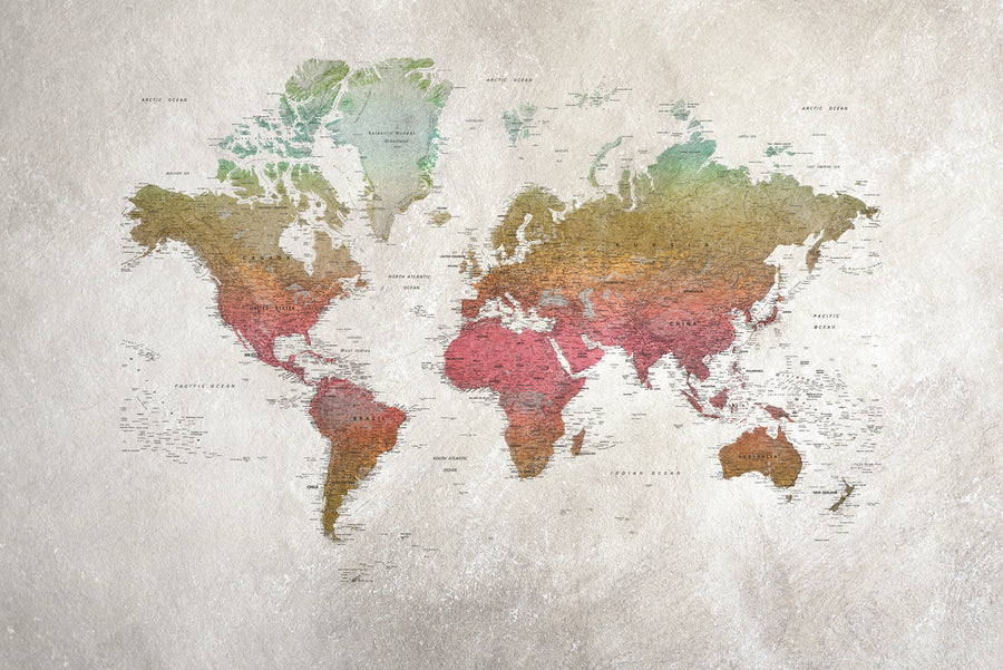 School Atlas, Rainbow Mural Wallpaper