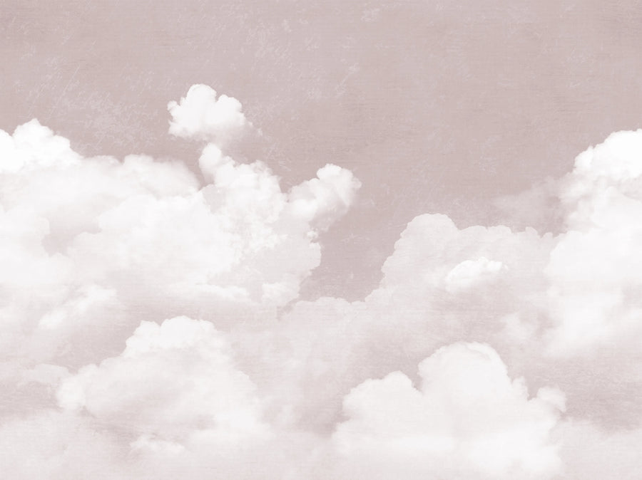 Cuddle Clouds, Pink Mural Wallpaper
