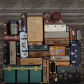 Stacked Suitcases, Heap Mural Wallpaper - pure wallpaper artwork