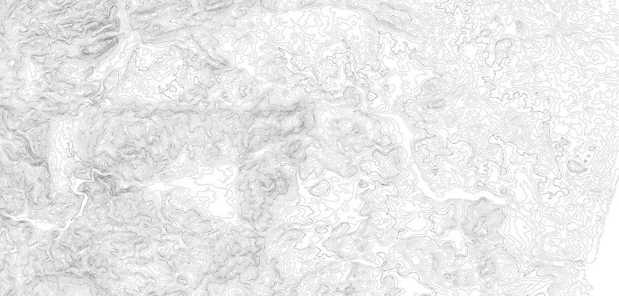 Elevation Lines, White Mural Wallpaper