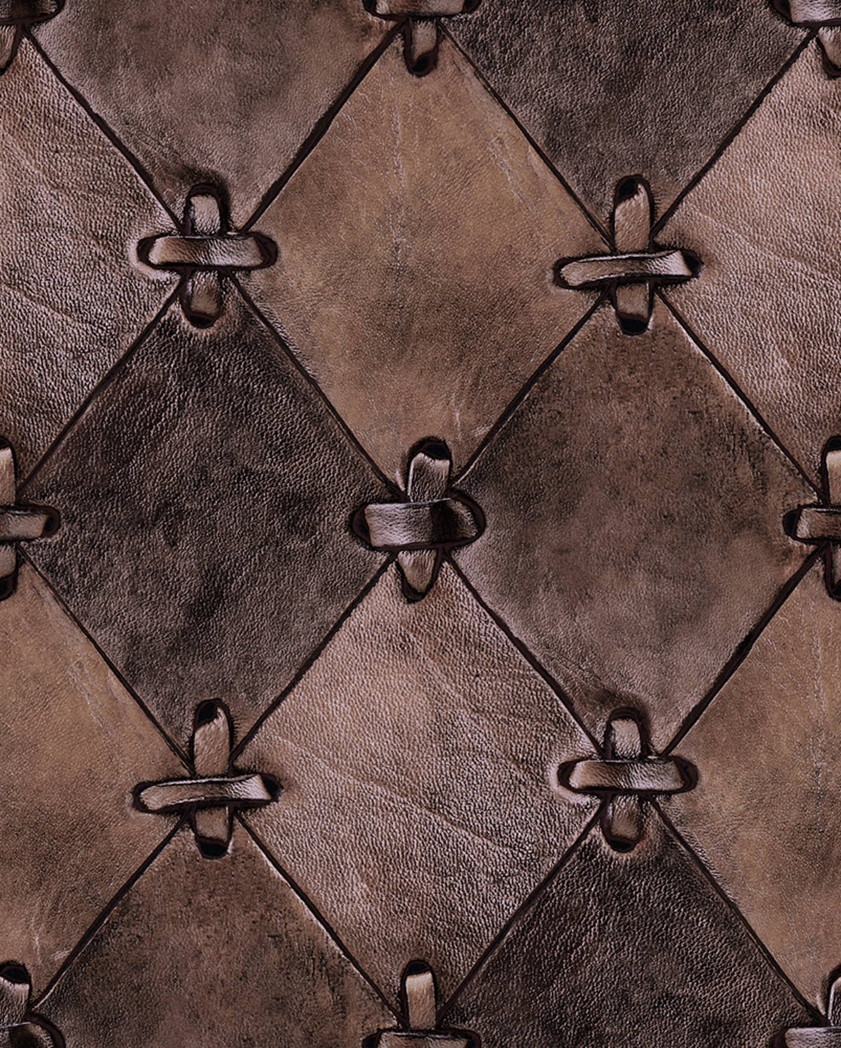 Leather Rhombs, Vintage Mural Wallpaper - pure wallpaper artwork