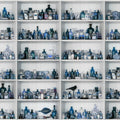 Cabinet of Curios, Sapphire Mural Wallpaper - pure wallpaper artwork