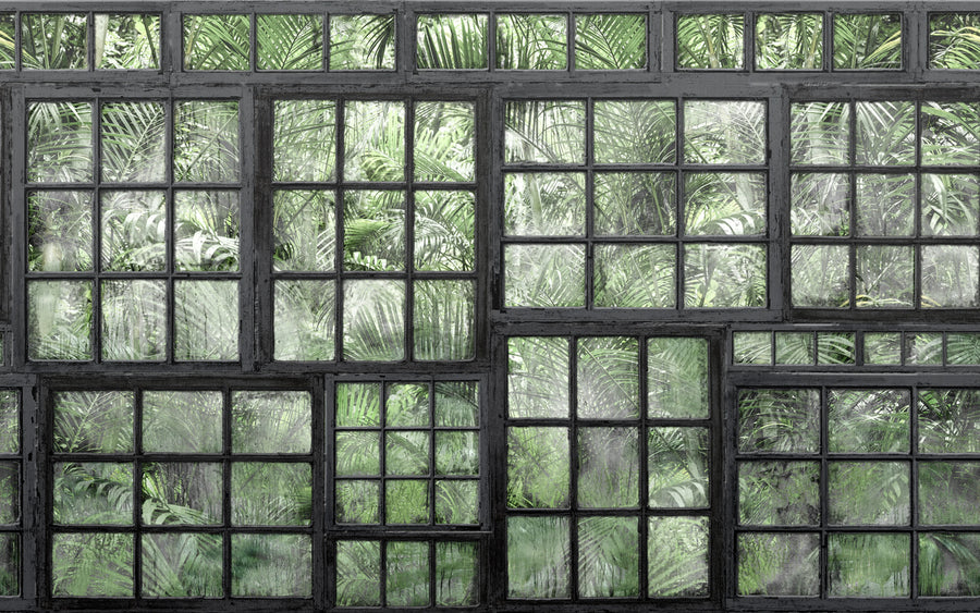 Perspective Jardin, Noir Mural Wallpaper