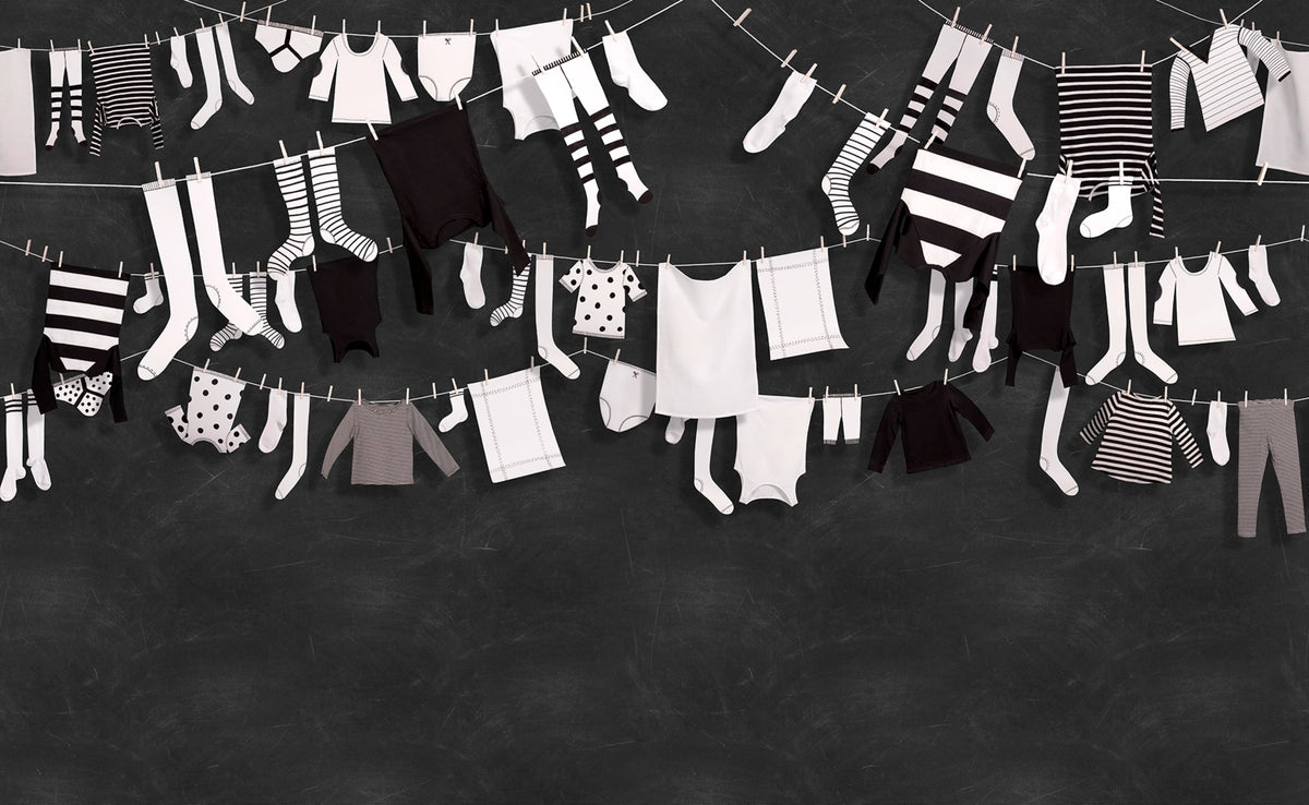 Laundry Day Mural Wallpaper - pure wallpaper artwork