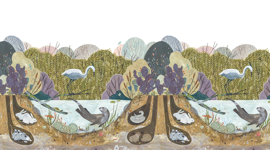 Wild Willows Mural Wallpaper