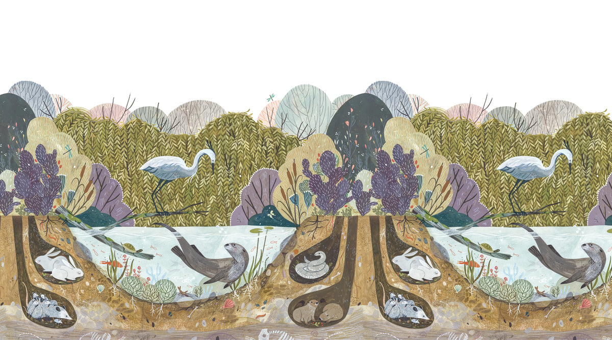 Wild Willows Mural Wallpaper - pure wallpaper artwork