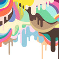 Dripping Ice Cream Mural Wallpaper - pure wallpaper artwork