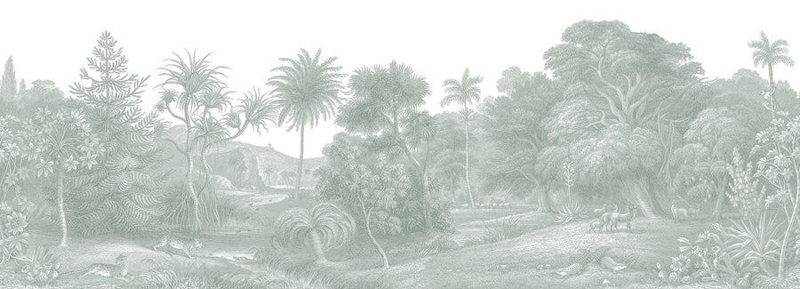 Jungle Land, Verdant Mural Wallpaper