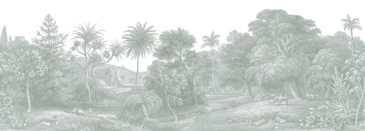 Jungle Land, Verdant Mural Wallpaper - pure wallpaper artwork