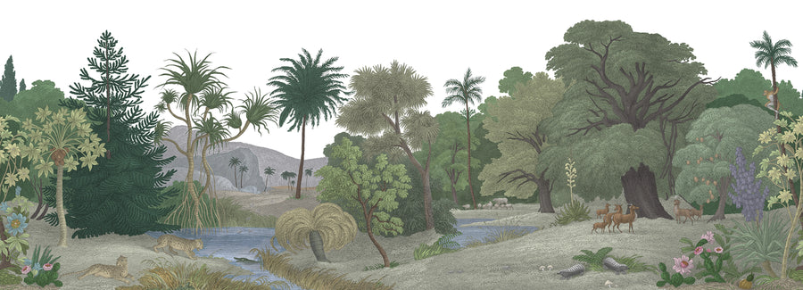Jungle Land, Color Mural Wallpaper