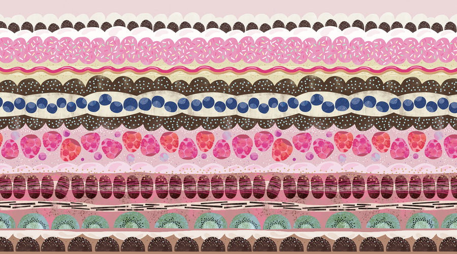 Sugar Stripes Mural Wallpaper