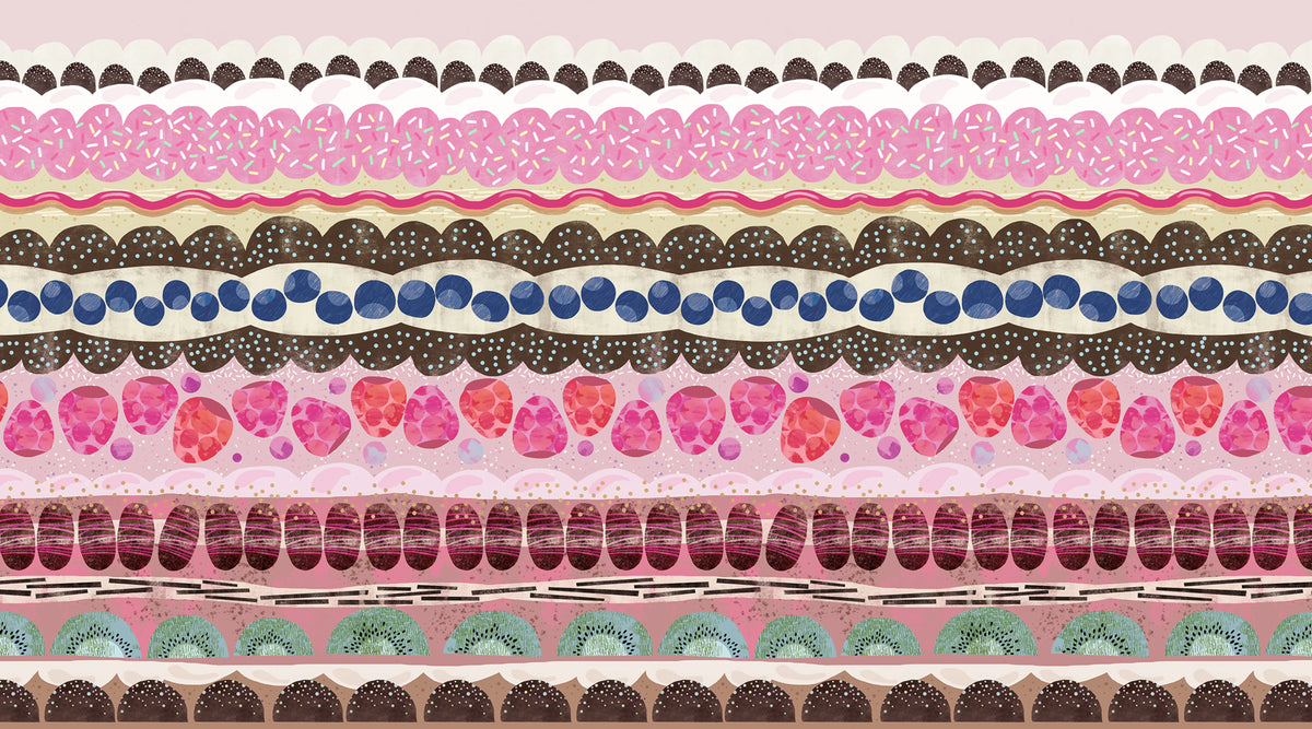 Sugar Stripes Mural Wallpaper - pure wallpaper artwork
