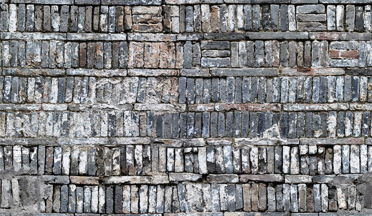 Stacked Bricks Mural Wallpaper - pure wallpaper artwork
