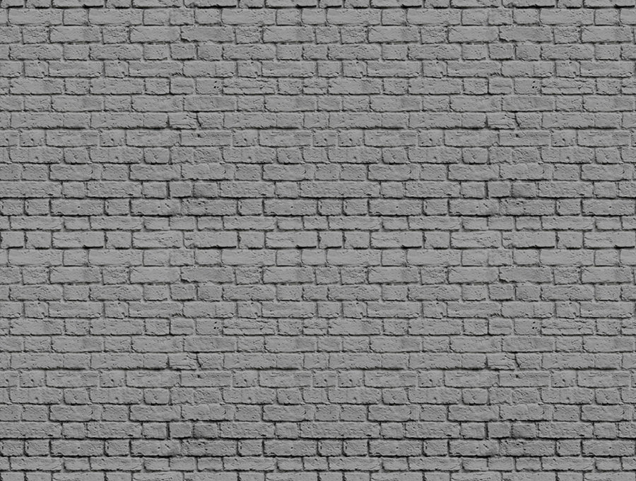 Soft Bricks, Gray Mural Wallpaper