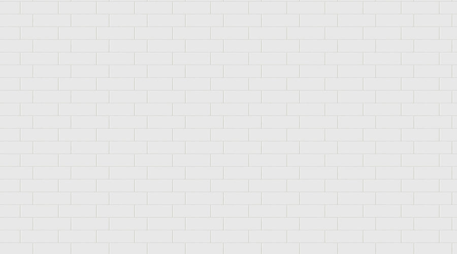 Oblong Tiles, White Mural Wallpaper