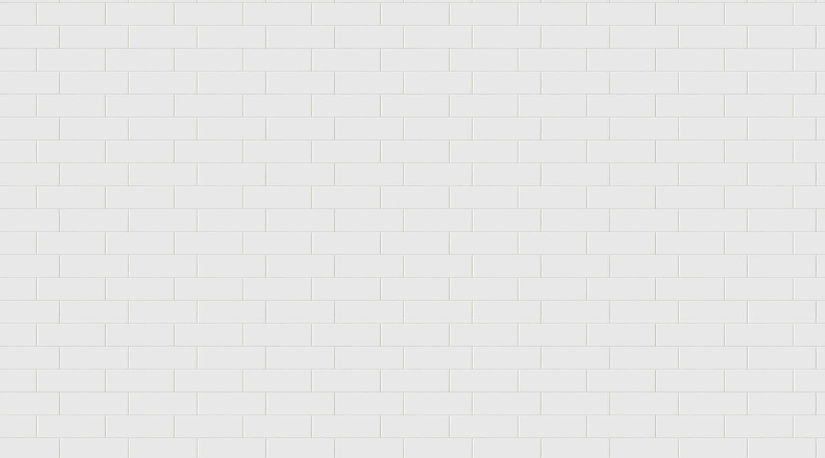 Oblong Tiles, White Mural Wallpaper - pure wallpaper artwork