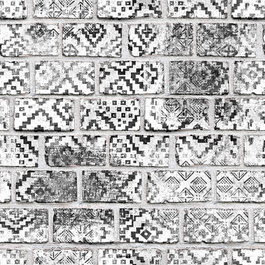 Decorated Bricks Mural Wallpaper