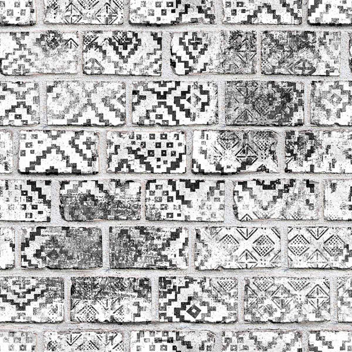 Decorated Bricks Mural Wallpaper - pure wallpaper artwork