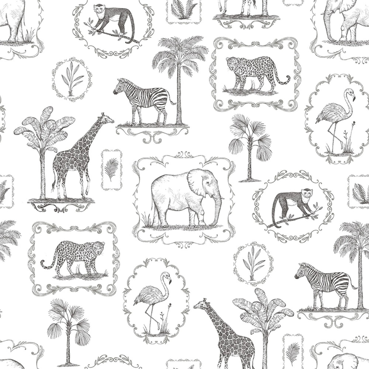 Animal Party Mural Wallpaper - pure wallpaper artwork