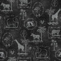 Animal Party, Blackboard Mural Wallpaper - pure wallpaper artwork