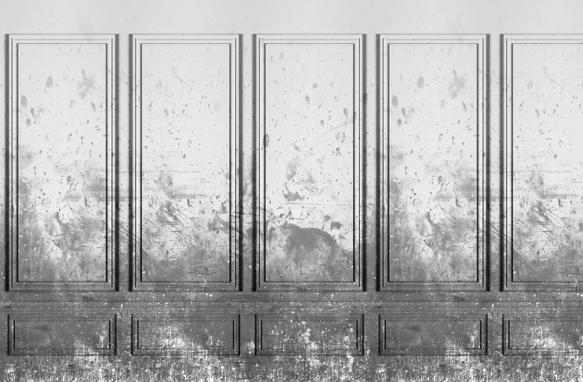 Patinated Panels, Smoke Mural Wallpaper - pure wallpaper artwork