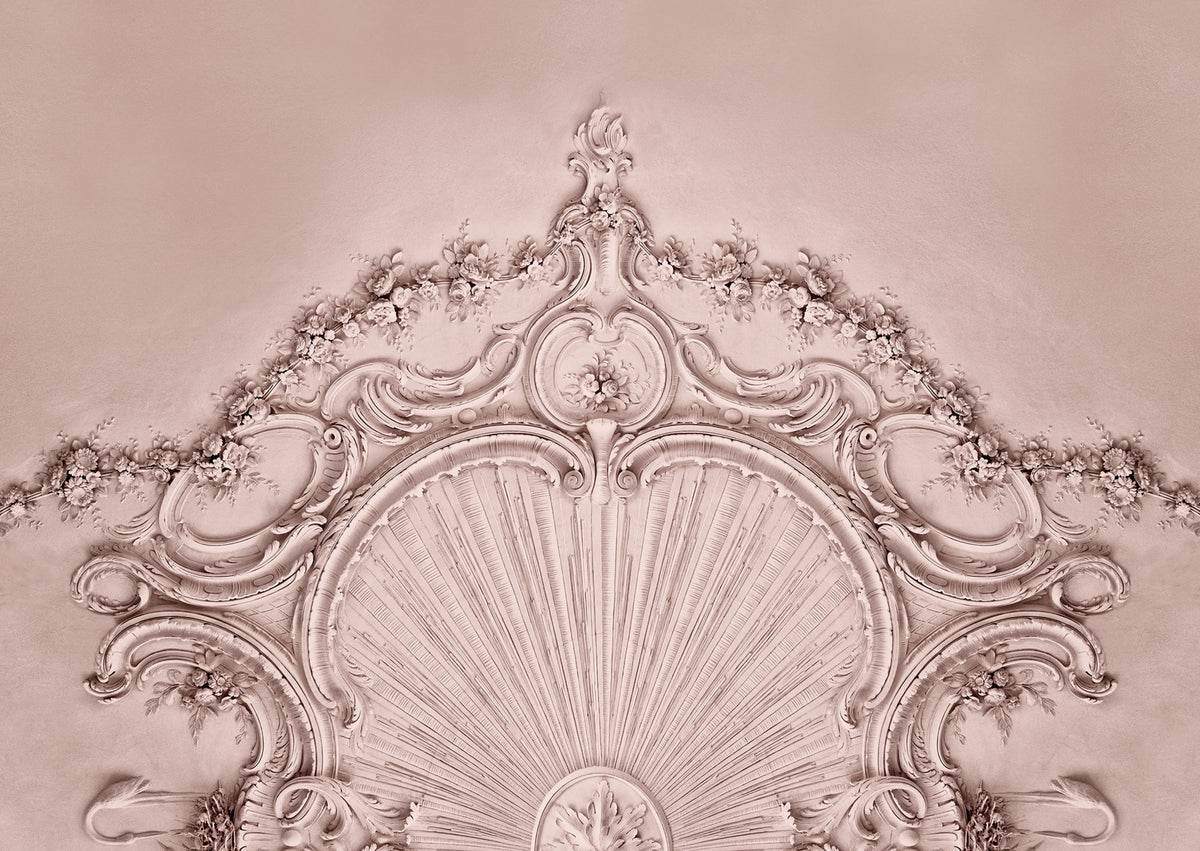 Stucco Gloria, Dusty Pink Mural Wallpaper - pure wallpaper artwork